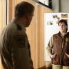 FARGO "The Heap" -- Episode 108 -- Airs Tuesday, June 3, 10:00 pm e/p) -- Pictured: (L-R) Bob Odenkirk as Bill Oswalt, Allison Tolman as Molly Solverson -- CR: Chris Large/FX