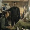 Garret Dillahunt as John Dorie, Jenna Elfman as June, Bailey Gavulic as Annie - Fear the Walking Dead _ Season 5, Episode 6 - Photo Credit: Van Redin/AMC