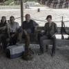 Alexa Nisenson as Charlie, Peter Jacobson as Rabbi Jacob Kessner, Rubén Blades as Daniel Salazar, Maggie Grace as Althea, Garret Dillahunt as John Dorie; group - Fear the Walking Dead _ Season 5, Episode 16 - Photo Credit: Van Redin/AMC