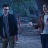 GHOSTED: Pictured L-R: Adam Scott and Amber Stevens West in the "Snatcher" episode of GHOSTED airing Sunday, Jan. 7 (8:30-9:00 PM ET/PT) on FOX. ©2017 Fox Broadcasting Co. CR: Kevin Estrada/FOX