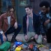 GHOSTED: Pictured L-R: Amber Stevens West, Adam Scott and Craig Robinson in the "Snatcher" episode of GHOSTED airing Sunday, Jan. 7 (8:30-9:00 PM ET/PT) on FOX. ©2017 Fox Broadcasting Co. CR: Kevin Estrada/FOX