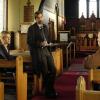 GRACEPOINT: Detectives Emmett Carver (David Tennant, C) and Ellie Miller (Anna Gunn, L) question Paul Coates (Kevin Rankin, R) in "Episode Eight" of GRACEPOINT airing Thursday, Nov. 20 (9:00-10:00 PM ET/PT) on FOX. ©2014 Fox Broadcasting Co. Cr: Ed Araquel/FOX
