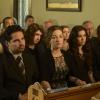 GRACEPOINT: The Solano family (L-R: Michael Peña, Virginia Kull, Madalyn Horcher and guest star Linda Darlow) attends Danny's funeral in the "Episode Ten" Season Finale of GRACEPOINT airing Thursday, Dec. 11 (9:00-10:00 PM ET/PT) on FOX. ©2014 Fox Broadcasting Co. Cr: Ed Araquel/FOX