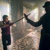 Aramis Knight as M.K., Sherman Augustus as Moon - Into the Badlands _ Season 3, Episode 2 - Photo Credit: Aidan Monaghan/AMC