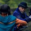 Ally Ioannides as Tilda, Sherman Augustus as Moon - Into the Badlands _ Season 3, Episode 3 - Photo Credit: Aidan Monaghan/AMC