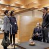 Sandra Oh as Eve Polastri, Nina Sosanya as Jess, Richard Pryal as Peel lawyer, Henry Lloyd-Hughes as Aaron Peel   - Killing Eve _ Season 2, Episode 4 - Photo Credit: Nick Wall/BBCAmerica
