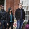 Legacies -- "There\'s a Mummy on Main Street" -- Image Number: LGC110b_0083bc.jpg -- Pictured (L-R): Christopher De\'Sean Lee as Kaleb, Karen David as Emma, and Matthew Davis as Alaric -- Photo: Jace Downs/The CW -- ÃÂ© 2019 The CW Network, LLC. All rights reserved.