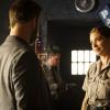 Legacies -- "That\'s Nothing I Had To Remember" -- Image Number: LGC206b_0027b.jpg -- Pictured (L-R): Matthew Davis as Alaric and Bianca Kajlich as Sheriff Mac -- Photo: Annette Brown/The CW -- © 2019 The CW Network, LLC. All rights reserved.