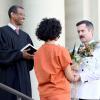 LETHAL WEAPON: L-R: Guest stars Phil LaMarr, Shakira Barrera and Thomas Lennon in the "Leo Getz Hitched" episode of LETHAL WEAPON airing Tuesday, April 17 (8:00-9:00 PM ET/PT) on FOX. ©2018 Fox Broadcasting Co. CR: Ray Mickshaw/FOX