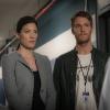 "Personality Crisis" -- Brian ( right Jake McDorman) learns a shocking secret about Rebecca\'s (left Jennifer Carpenter) late father but worries that telling her will land him in legal trouble. Also, Brian accidentally meddles in Rebecca\'s personal life while learning self-defense from her secret boyfriend, FBI Agent Casey Rooks  on LIMITLESS, Tuesday, Oct. 20 (10:00-11:00 PM, ET/PT) on the CBS Television Network. Photo:  Michael Parmelee/CBS ÃÂ© 2015 CBS Broadcasting Inc. All Rights Reserved.