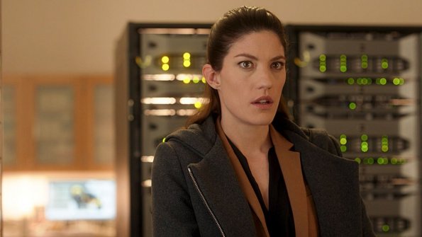 "Fundamentals of Naked Portraiture" -- When a developer at the tech think tank Brian frequents is murdered, he and Rebecca interview the robotic version of the victim that she created before her death for clues to the killer\'s identity. Also, Brian screens agents for a position to join Mike and Ike as his third bodyguard, on LIMITLESS, Tuesday, Feb. 9 (10:00-11:00 PM, ET/PT) on the CBS Television Network. Pictured Jennifer Carpenter  as Agent Rebecca Harris Photo: Best Possible Screen grabs/CBS ÃÂ©201 6 CBS Broadcasting, Inc. All Rights Reserved