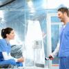 "Close Encounters" -- Brian and Rebecca are placed under quarantine by the CDC after being exposed to an unknown substance after investigating a citywide blackout. Also, trust issues arise after Rebecca catches Brian using his secret stash of NZT, on LIMITLESS, Tuesday, March 1 (10:00-11:00 PM, ET/PT) on the CBS Television Network. Pictured (L-R)  Jennifer Carpenter as Agent Rebecca Harris and Jake McDorman as Brian Finch Photo: David M. Russell/CBS ÃÂ©2016 CBS Broadcasting, Inc. All Rights Reserved
