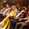 Avis-Marie Barnes as Anita Jones, Eric Allan Kramer as Scott Wright,  Kenneth Welsh as Larry Loomis, Brent Jennings as Ernie Fontaine, David Pasquesi as Blaise St John - Lodge 49 _ Season 1, Episode 5 - Photo Credit: Jackson Lee Davis/AMC