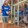 Wyatt Russell as Sean "Dud" Dudley, Avis-Marie Barnes as Anita Jones, Jimmy Gonzales as Gil Sandoval, Njema Williams as Big Ben Peters - Lodge 49 _ Season 1, Episode 7 - Photo Credit: Jackson Lee Davis/AMC