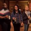 Njema Williams as Big Ben Peters, Avis-Marie Barnes as Anita Jones, Jimmy Gonzales as Gil Sandoval  - Lodge 49 _ Season 1, Episode 10 - Photo Credit: Jackson Lee Davis/AMC