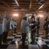 Sonya Cassidy as Liz Dudley, Daniel Stewart Sherman as Jeremy, Atkins Estimond as Gerson, David Ury as Champ - Lodge 49 _ Season 2, Episode 3 - Photo Credit: Jackson Lee Davis/AMC