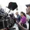 Frank Agnew (Mark Strong) and Dani (Athena Karkanis) - Low Winter Sun _ Season 1, Episode 1 _ BTS - Photo Credit: Alicia Gbur/AMC