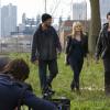 Michael (James Harvey Ward), Maya (Sprague Grayden) and Damon (James Ransone) - Low Winter Sun - Season 1, Episode 2 _ BTS - Photo Credit: Alicia Gbur/AMC