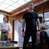 "Awl" -- MacGyver and the team are in Malaysia to extract a terrorist groups\' money man, Ralph (Oliver Cooper), who holds key intel to an impending attack. But the mission goes south when the man is shot, and now, with only a driver\'s license and hand sanitizer available, MacGyver must keep Ralph alive in order to learn the terrorists\' plans, on MACGYVER, Friday, Oct. 7 (8:00-9:00 PM, ET/PT) on the CBS Television Network. Pictured: Lucas Till, George Eads, Tristin Mays Photo: Guy D\'Alema/CBS ÃÂ©2016 CBS Broadcasting, Inc. All Rights Reserved