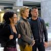 "Toothpick" -- Using only an armrest, a curtain rod and a toothpick, MacGyver must fix a sabotaged train in order to protect a whistleblower who has proof that her boss is selling weapons to U.S. enemies, on MACGYVER, Friday, Oct. 21 (8:00-9:00 PM, ET/PT) on the CBS Television Network. Pictured: Tristin Mays, Lucas Till, George Eads. Photo: Guy D\'Alema/CBS ÃÂ©2016 CBS Broadcasting, Inc. All Rights Reserved