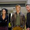 "Toothpick" -- Using only an armrest, a curtain rod and a toothpick, MacGyver must fix a sabotaged train in order to protect a whistleblower who has proof that her boss is selling weapons to U.S. enemies, on MACGYVER, Friday, Oct. 21 (8:00-9:00 PM, ET/PT) on the CBS Television Network. Pictured: Tristin Mays, Lucas Till, George Eads. Photo: Guy D\'Alema/CBS ÃÂ©2016 CBS Broadcasting, Inc. All Rights Reserved