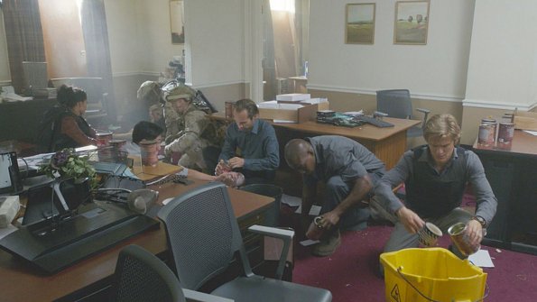 "Chisel" -- With only a chisel and matchbook, MacGyver and team must defend themselves the U.S. embassy workers in Latvia from extremists who are attempting to retrieve their leader. Also, Bozer faces a big decision now that he knows who Mac really is, on MACGYVER, Friday, Nov. 18 (8:00-9:00 PM, ET/PT) on the CBS Television Network. Pictured: Lucas Till (right)  Photo: CBS ÃÂ©2016 CBS Broadcasting, Inc. All Rights Reserved