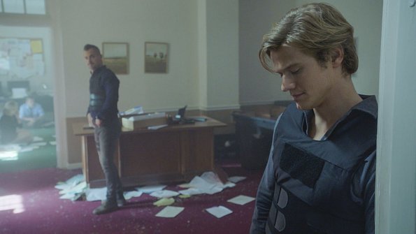 "Chisel" -- With only a chisel and matchbook, MacGyver and team must defend themselves the U.S. embassy workers in Latvia from extremists who are attempting to retrieve their leader. Also, Bozer faces a big decision now that he knows who Mac really is, on MACGYVER, Friday, Nov. 18 (8:00-9:00 PM, ET/PT) on the CBS Television Network. Pictured: George Eads, Lucas Till  Photo: CBS ÃÂ©2016 CBS Broadcasting, Inc. All Rights Reserved
