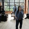 "Bullet + Pen" -- The LAPD interrupts the team\'s Christmas celebration to arrest Mac for terrorism when they find a body in a building destroyed by a bomb Mac built, on MACGYVER, Friday, Dec. 15 (8:00-9:00 PM, ET/PT). Pictured: Tristin Mays, Justin Hires , Meredith Eaton, Lucas Till, George Eads.  Photo: Guy D\'Alema/CBS ÃÂ©2017 CBS Broadcasting, Inc. All Rights Reserved
