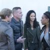 "Riley + Airplane" -- When Matty and the team search for a former government tech who stole classified intel and has been evading capture, they reunite with the Coltons, the family of bounty hunters, who are pursuing the same man for different reasons, on MACGYVER, Friday, March 30 (8:00-9:00 PM, ET/PT) on the CBS Television Network. Pictured:  Lucas Till, George Eads, Tristin Mays, Sheryl Lee Ralph.   Photo: Annette Brown/CBS ÃÂ©2018 CBS Broadcasting, Inc. All Rights Reserved
