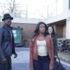 "Riley + Airplane" -- When Matty and the team search for a former government tech who stole classified intel and has been evading capture, they reunite with the Coltons, the family of bounty hunters, who are pursuing the same man for different reasons, on MACGYVER, Friday, March 30 (8:00-9:00 PM, ET/PT) on the CBS Television Network. Pictured:     Lance Gross,  Javicia Leslie, Tristin Mays.   Photo: Annette Brown/CBS ÃÂ©2018 CBS Broadcasting, Inc. All Rights Reserved
