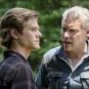 "Improvise" - Three months after quitting the Phoenix Foundation and moving to Nigeria, Mac puts aside his differences with his father and returns when he hears Jack is the target of a murderous dictator he double-crossed, on the third season premiere of MACGYVER, Friday, Sept. 28 (8:00-9:00 PM, ET/PT) on the CBS Television Network. Pictured:   Lucas Till, Tate Donovan.   Photo: Guy D\'Alema/CBS ÃÂÃÂ©2018 CBS Broadcasting, Inc. All Rights Reserved