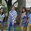 "Bozer + Booze + Back to School" -- MacGyver, Riley, Bozer and Leanna go undercover on a college campus to smoke out a deep-cover operative who is recruiting students to carry out deadly attacks around the world. Also, Jack joins bounty hunter Billy Colton (Lance Gross) in the hunt for a bail jumper but is concerned when he finds out Billy offered Riley a job, on MACGYVER, Friday, Oct. 12 (8:00-9:00 PM, ET/PT) on the CBS Television Network.  Pictured: Tristin Mays,  Lucas Till,  Reign Edwards, Justin Hires. Photo: Annette Brown/CBS ÃÂ©2018 CBS Broadcasting, Inc. All Rights Reserved