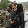 "Fence + Suitcase + Americum-241" -- The Phoenix teams up with a woman who\'s a soccer mom by day but a master thief by night to catch one of her contacts, an underworld criminal, who has hired her to steal a dirty bomb, on MACGYVER, Friday, Jan. 11 (8:00-9:00 PM, ET/PT) on the CBS Television Network.  Pictured: Justin Hires, Lucas Till, Tristin Mays.    Photo: Richard DuCree/CBS ÃÂ©2018 CBS Broadcasting, Inc. All Rights Reserved