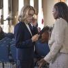 Just Another Normal Day -- While Elizabeth works to successfully broker a peace treaty between China and Japan, a Chinese student seeking political asylum threatens the deal.  Meanwhile, tensions rise at home between Alison and Stevie during Alison\'s sleepover party, on MADAM SECRETARY, Sunday, Oct. 12 (8:01-9:00 PM, ET/PT) on the CBS Television Network.   Elizabeth McCord (TÃÂ©a Leoni) and Daisy Grant (Patina Miller) shown. Photo: Barbara Nitke/CBS ÃÂ©2014 CBS Broadcasting, Inc. All Rights Reserved