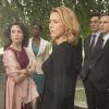 Game On  -- Elizabeth, Henry and Isabelle work together to find former Secretary of State Vincent Marsh\'s secret bank account, but soon uncover that one of Elizabeth\'s staff members already has access to it, on MADAM SECRETARY, Sunday, Nov. 30 (8:30-9:30 PM, ET/8:00-9:00 PM, PT) on the CBS Television Network. Nadine Tolliver (Bebe Neuwirth), from left, Daisy Grant (Patina Miller), Elizabeth McCord (TÃÂ©a Leoni), Blake Moran (Erich Bergen) and Jay Whitman (Sebastian Arcelus), shown. Photo: Barbara Nitke/CBS ÃÂ©2014 CBS Broadcasting, Inc. All Rights Reserved