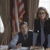 "Whisper of the Ax" -- Elizabeth McCord (TÃÂ©a Leoni) right, is humiliated at a public budget hearing when her staff fails to find the corruption that exists in her microloan program. Also, the investigation into Marsh\'s death continues, on MADAM SECRETARY, Sunday, March 1 (8:00-9:00 PM, ET/PT) on the CBS Television Network.  Kevin Rahm, left, guest stars as Michael Barnow, a special consultant Elizabeth hires to help with the budget hearing fiasco. Photo: CBS  ÃÂ©2015 CBS Broadcasting, Inc. All Rights Reserved