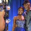 "The Show Must Go On"--Behind the scenes of the CBS drama  MADAM SECRETARY scheduled to air on the CBS Television Network. Pictured L-R: Patina Miller and Executive Producer/Director/Actor Morgan Freeman Photo: Sarah Shatz/CBS ÃÂ©2015 CBS Broadcasting, Inc. All Rights Reserved