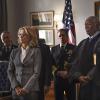 "The Show Must Go On"---- Elizabeth is thrust into a situation of power she never imagined possible, when the President\'s plane is declared missing.  Also, Henry is asked to recruit one of his Russian students to work for the U.S. government by Jane Fellows (Jill Hennessy), his new Defense Intelligence Agency handler, on the second season premiere of MADAM SECRETARY, Sunday, Oct. 4 (8:00--9:00 PM, ET/PT) on the CBS Television Network. Pictured L-R: TÃÂ©a Leoni as Elizabeth McCord and Executive Producer/Actor/Director Morgan Freeman as Chief Justice Frawley  Photo: Sarah Shatz/CBS ÃÂ©2015 CBS Broadcasting, Inc. All Rights Reserved