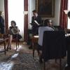 "The Rusalka"--In the wake of Russian President Ostrov\'s death, Elizabeth faces off with his wife Maria, who accuses her of conspiracy against Russia.  Also, Henry puts Dmitri to the test, and Jason tries out for the football team, on MADAM SECRETARY, Sunday, Oct 18 (8:00--9:00 PM, ET/PT) on the CBS Television Network. Pictured L-R: TÃÂ©a Leoni as Elizabeth McCord, Bebe Neuwirth as Nadine Tolliver, Erich Bergen as Blake Moran, Sebastian Arcelus as Jay Whitman, and Geoffrey Arend as Matt Mahoney Photo: Sarah Shatz/CBS ÃÂ©2015 CBS Broadcasting, Inc. All Rights Reserved