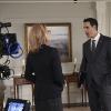 "Waiting for Taleju"--Behind the scenes of the CBS drama  MADAM SECRETARY scheduled to air on the CBS Television Network. Pictured L-R: TÃÂ©a Leoni and Julian Acosta Photo: Sarah Shatz/CBS ÃÂ©2015 CBS Broadcasting, Inc. All Rights Reserved