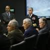 "Right of the Boom"-- While dealing with the aftermath of an attack on the U.S., Elizabeth springs into action to provide answers for President Dalton\'s many questions about how this violence was able to occur, on MADAM SECRETARY, Sunday, February 21 (8:00--9:00 PM, ET/PT) on the CBS Television Network. Pictured L-R: Clifton Davis as Ephraim Ware, Tony Plana as Admiral Ed Parker, and John Doman as Dennis Ellerman Photo: Sarah Shatz/CBS ÃÂ©2015 CBS Broadcasting, Inc. All Rights Reserved