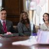"The Essentials" -- With a government shutdown looming, Elizabeth must think outside the box to help fund an electrical grid in a Syrian refugee camp, before riots break out in the country due to the lack of electricity and water. Also, Henry searches for Dmitri when he goes missing, on MADAM SECRETARY, Sunday, Oct. 22 (10:30-11:30 PM, ET/10:00-11:00 PM on the CBS Television Network. Pictured (l-r) Erich Bergen as Blake Moran and Patina Miller as Daisy Grant, and Bebe Neuwirth as Nadine Tolliver  Photo: David M. Russell/CBS ÃÂ©2017 CBS Broadcasting, Inc. All Rights Reserved
