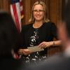 "The Essentials" -- With a government shutdown looming, Elizabeth must think outside the box to help fund an electrical grid in a Syrian refugee camp, before riots break out in the country due to the lack of electricity and water. Also, Henry searches for Dmitri when he goes missing, on MADAM SECRETARY, Sunday, Oct. 22 (10:30-11:30 PM, ET/10:00-11:00 PM on the CBS Television Network. Pictured TÃÂ©a Leoni as Elizabeth McCord Photo: David M. Russell/CBS ÃÂ©2017 CBS Broadcasting, Inc. All Rights Reserved