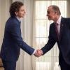 "Persona Non Grata" -- Elizabeth is determined to continue to hold a human trafficking conference in Kyrgyzstan despite the inappropriate actions by a U.S. ambassador. Also, Elizabeth and Henry worry about Alison when she keeps coming home from college, on MADAM SECRETARY, Sunday, Nov. 5 (10:30-11:30 PM, ET/10:00-11:00 PM, PT) on the CBS Television Network. Pictured (L-R) Sebastian Arcelus as Jay Whitman and  Keith Carradine as President Conrad Dalton Photo: Jeff Neumann/CBS ÃÂ©2017 CBS Broadcasting, Inc. All Rights Reserved