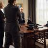 "Persona Non Grata" -- Elizabeth is determined to continue to hold a human trafficking conference in Kyrgyzstan despite the inappropriate actions by a U.S. ambassador. Also, Elizabeth and Henry worry about Alison when she keeps coming home from college, on MADAM SECRETARY, Sunday, Nov. 5 (10:30-11:30 PM, ET/10:00-11:00 PM, PT) on the CBS Television Network. Pictured (L-R) Sebastian Arcelus as Jay Whitman, TÃÂ©a Leoni as Elizabeth McCord,  ÃÂ½eljko Ivanek as Russell Jackson,  and  Keith Carradine as President Conrad Dalton Photo: Jeff Neumann/CBS ÃÂ©2017 CBS Broadcasting, Inc. All Rights Reserved