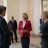 "Mitya" -- When Vice President Hurst (Jayne Atkinson) feels threatened that Secretary of State McCord is vying to be the next President, she attempts to set Elizabeth up for failure by promising that Americans will continue to be able to adopt Russian orphans, despite the potential ban by Russia\'s president.  Also, Elizabeth and Henry find out Stevie is dating Dmitri after he is followed by a Russian assassin, on MADAM SECRETARY, Sunday, Jan. 7 (10:00-11:00 PM ET/PT) on the CBS Television Network.  Series star Geoffrey Arend directed the episode. Pictured (l-r) TÃÂ©a Leoni as Elizabeth McCord,  Jayne Atkinson as Theresa Hurst  and Sebastian Arcelus as Jay Whitman Photo: Sarah Shatz /CBS 2017ÃÂ©CBS Broadcasting Inc. All Rights Reserved