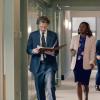 "The Friendship Game" -- Elizabeth\'s negotiations for a security agreement combatting gang violence in South America becomes complicated when she attempts to free an American recently kidnapped there, on MADAM SECRETARY, Sunday, April 22 (10:00-11:00 PM, ET/PT) on the CBS Television Network. Pictured (L-R) Sebastian Arcelus as Jay Whitman and Patina Miller as Daisy Grant Photo: Best Possible Screen Grab/CBS 2018ÃÂ©CBS Broadcasting Inc. All Rights Reserved