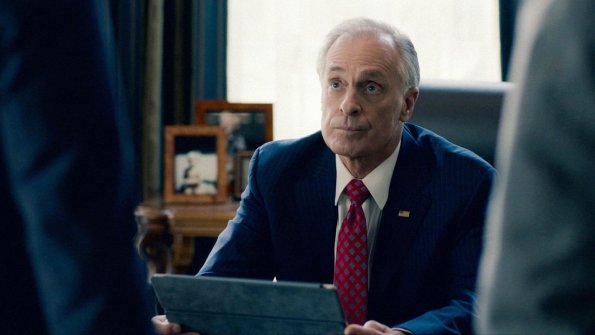 "Protocol" -- When terrorists threaten to cause a flood in the Middle East that could kill millions of people, Elizabeth\'s hopes of getting a neighboring country to close the dam fade after the government suddenly goes dark during a coup.  Also, Stevie is tasked with finding Russell an activity that will help manage his stress, on MADAM SECRETARY, Sunday, May 13 (10:00-11:00 PM ET/PT) on the CBS Television Network. Pictured  Keith Carradine as President Conrad Dalton  Photo: Best Possible Screen Grab/CBS ÃÂ©2018 CBS Broadcasting, Inc. All Rights Reserved