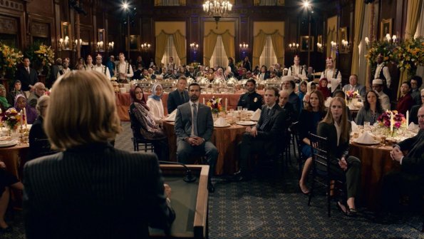 "Protocol" -- When terrorists threaten to cause a flood in the Middle East that could kill millions of people, Elizabeth\'s hopes of getting a neighboring country to close the dam fade after the government suddenly goes dark during a coup.  Also, Stevie is tasked with finding Russell an activity that will help manage his stress, on MADAM SECRETARY, Sunday, May 13 (10:00-11:00 PM ET/PT) on the CBS Television Network. Pictured (L-R) Sebastian Arcelus as Jay Whitman and  ÃÂ½eljko Ivanek as Russell Jackson Photo: Best Possible Screen Grab/CBS ÃÂ©2018 CBS Broadcasting, Inc. All Rights Reserved