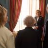 "E Pluribus Unum"-- Former Secretaries of State Hillary Clinton, General Colin Powell and Madeleine Albright joined TÃÂ©a Leoni on set at Madam Secretary. In this upcoming episode, Secretary of State Elizabeth McCord turns to the former Secretaries of State to ask their advice on how to respond to a delicate situation, in the fifth season premiere of MADAM SECRETARY, Sunday, October 7 (10:00-11:00 PM ET/PT) on the CBS Television Network. Photo: David M. Russell/CBSÃÂ©2018 CBS Broadcasting, Inc. All Rights Reserved